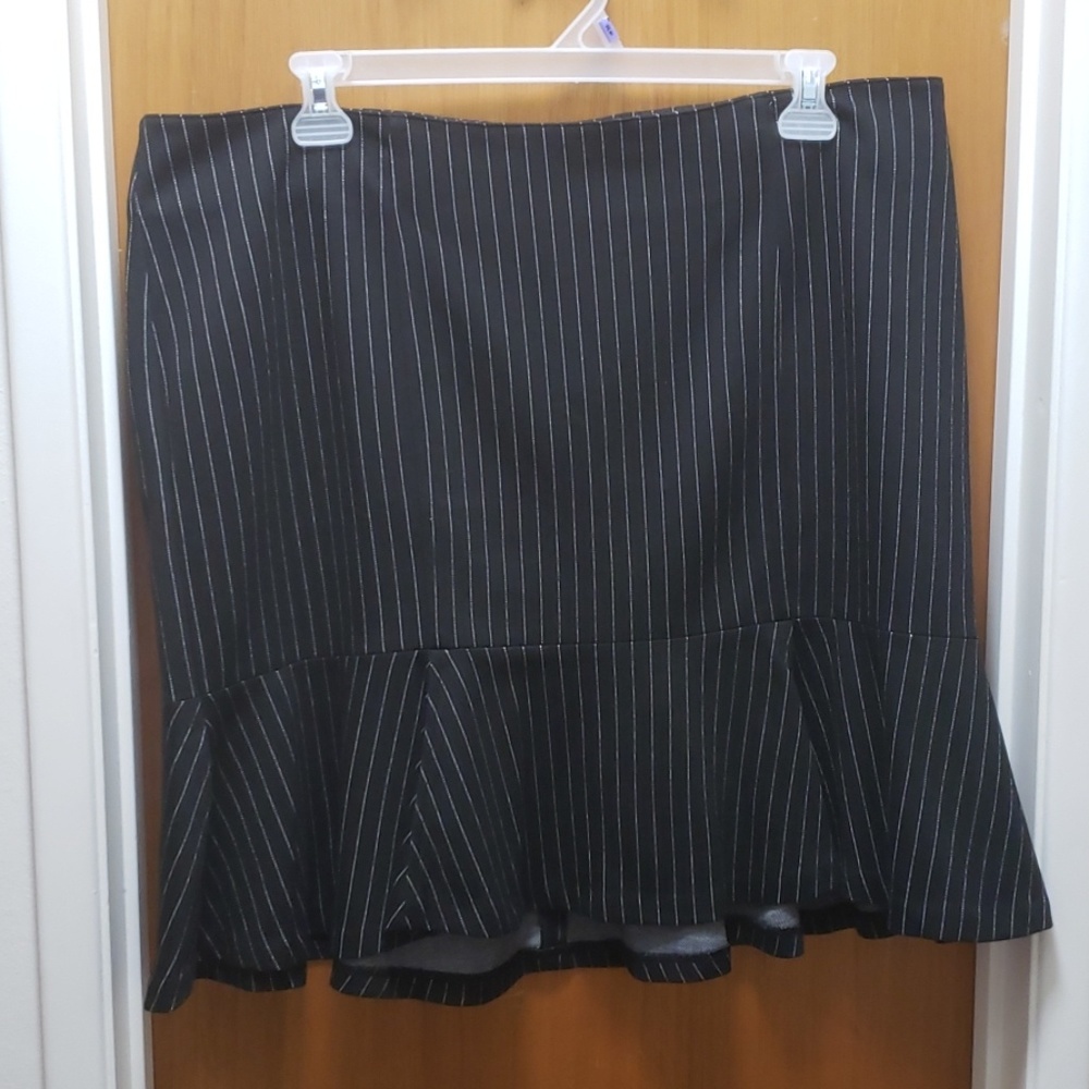 Black pinstripe skirt